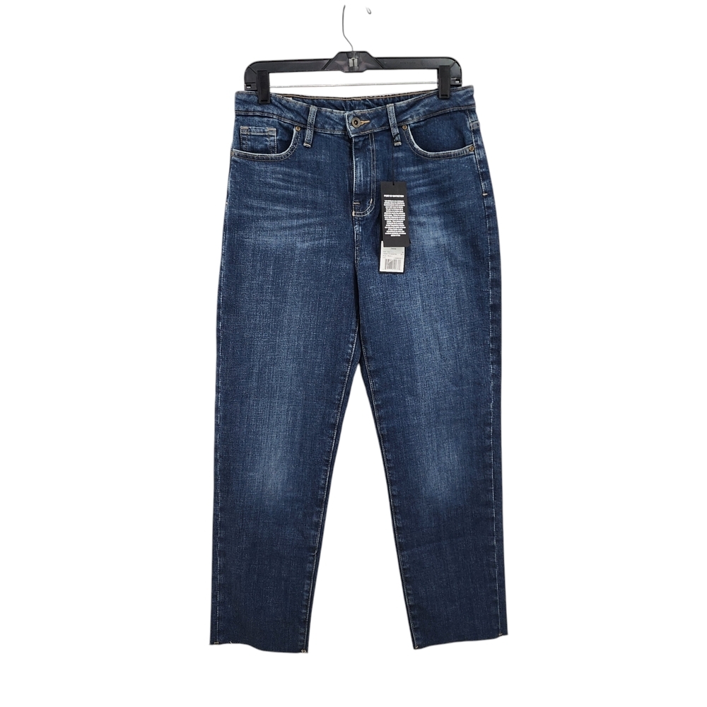 Outland Denim Women's Olivia High Rise Slim Cropped Dakota Blue Jeans Sz 30